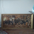 Отдается в дар Картина гобелен «Слоны»