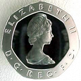 Отдается в дар Монета 20 Пенсов Британия 1982 год.