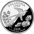 Отдается в дар Квотер 25 центов 2008 г Оклахома