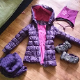 Отдается в дар Комплект зимней одежды фиолетовый 5-7 лет