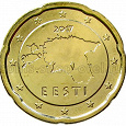 Отдается в дар 20 евро центов, Эстония