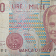 Отдается в дар 1000 лир 1990 год (Италия)