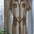 Отдается в дар Платье Сафари. 52 размер.99% — лен 1% — полиэстер