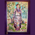 Отдается в дар Картина «Девушка из Киото», планшет, масло.60х80