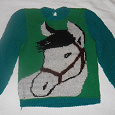 Отдается в дар Детский вязаный свитер с лошадью