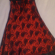 Отдается в дар Черное кружевное платье на красном атласе