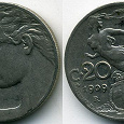Отдается в дар Монета 20 чентезимо 1909г. Италия