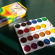 Отдается в дар Акварель медовая для детского творчества 24 цвета — 2 уп.