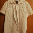 Отдается в дар Мужская белая рубашка с коротким рукавом, размер L