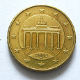Отдается в дар Монета Германия. 10 евроцентов 2002г