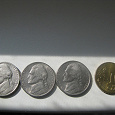 Отдается в дар Монеты: 5 центов USA, 10 евро центов