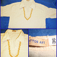 Отдается в дар Рубашка льняная с золотой вышивкой, р-р 42 (eur 36)