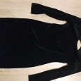 Отдается в дар Чёрное бархатное платье 44-46