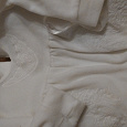 Отдается в дар (ПОДАРЕНО!!!)Платье белое велюр теплое на годик