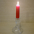 Отдается в дар Подсвечник стекло на одну свечу