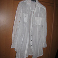 Отдается в дар белая длинная рубашка-туника, 44 размер