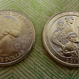 Отдается в дар Монета 25 центов США Национальный монумент острова Эллис