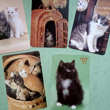 Отдается в дар Коллекция календариков с кошками