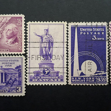 Отдается в дар Почтовые марки США, тридцатые годы.