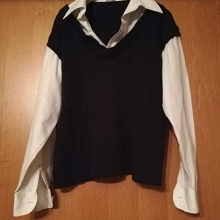 Отдается в дар Рубашка -обманка для школьника 134 -140