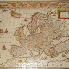 Отдается в дар Паззл «Старинная карта Европы»