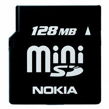 Отдается в дар MiniSD 128mb