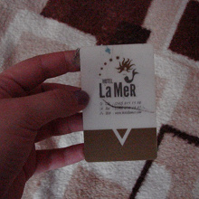 Отдается в дар Карточка-ключ от номера в турецком отеле «La Mer»