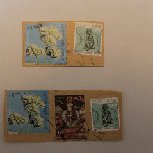 Отдается в дар 5 кипрских марок (3 + 2)