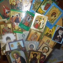 Отдается в дар карточки с иконами, молитвами, благословением