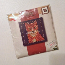 Отдается в дар Набор для вышивания «Рыжий кот».