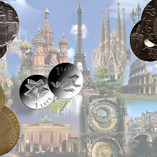 Отдается в дар Юбилейные монеты Европы