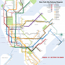 Отдается в дар Карта метрополитена в Нью-Йорке
