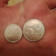 Отдается в дар Монеты Киргизии 2008 года