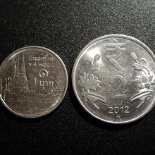 Отдается в дар Монеты Индии и Тайланда.