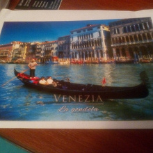 Отдается в дар Посткроссинг — открытка с видом Венеции