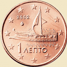 Отдается в дар Набор евромонет Греции