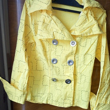 Отдается в дар Лимонная рубашка — жакет 40 рос.