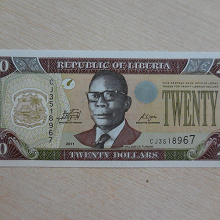 Отдается в дар Банкноты 20$ Либерия
