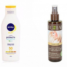 Отдается в дар Nivea spf 50 и Ecolab для волос