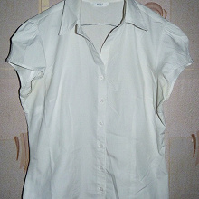 Отдается в дар Белая блузка из Бангладеш — 48 размер