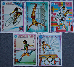 Отдается в дар «1. Мюнхенская Олимпиада 1972 года. Марки Экваториальной Гвинеи.»