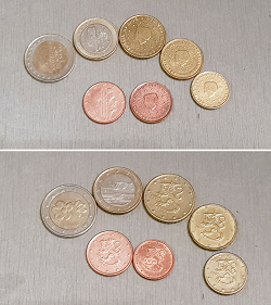 Отдается в дар «5 Eurocents from different countries»