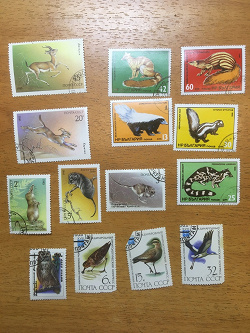 Отдается в дар «почтовые марки с птицами»