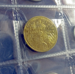 Отдается в дар «Пам’ятна монета «70 років Перемоги. 1945-2015″»