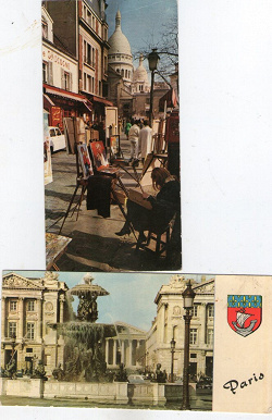 Отдается в дар «Две французские открытки и конверт СССР»