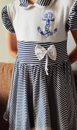 Отдается в дар «детское платье «Морячка»»