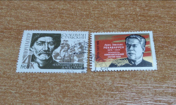 Отдается в дар «Боткин, Серафимович, Гарибальди и другие товарищи на марках СССР.»