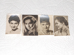 Отдается в дар «4 минифото с актрисами советского кино»