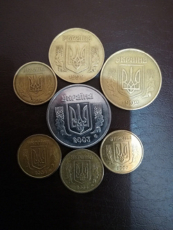 Отдается в дар «Монеты Украины (обычные»