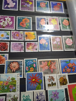 Благодарность за дар Цветы. Почтовые марки Польши.